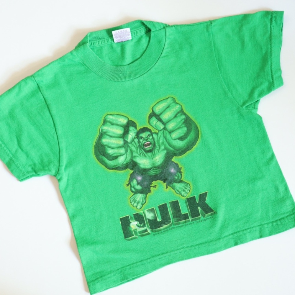 Y2K The Incredible Hulk Green Tee / 4-5Y